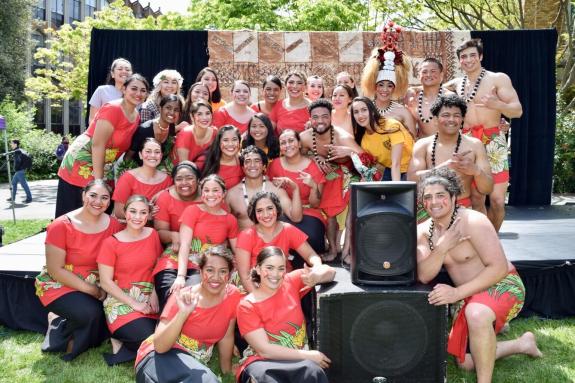 Polynesian day group of student dancers 