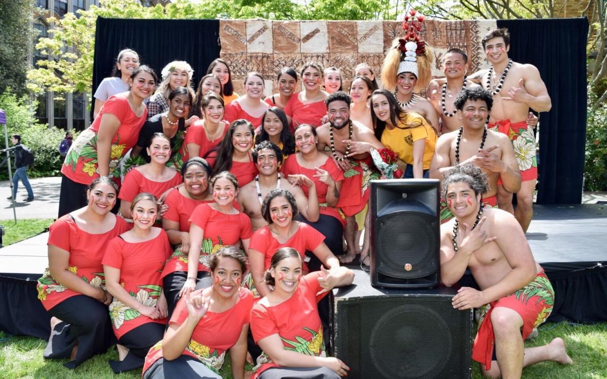 Polynesian day group of student dancers 