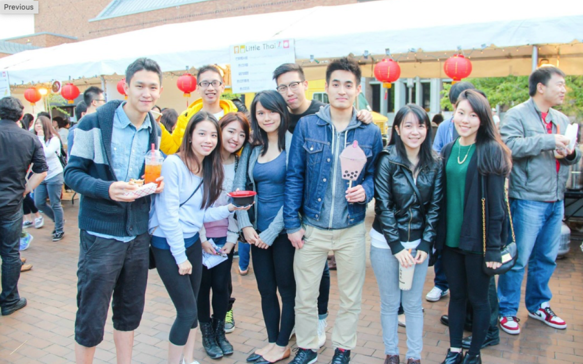 Group of people at TSA night market