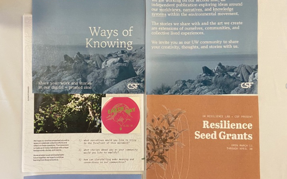 csf collage of printed images: ways of knowing, resilience seed grants