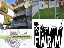 Green wall, UW arm, bike repair stations